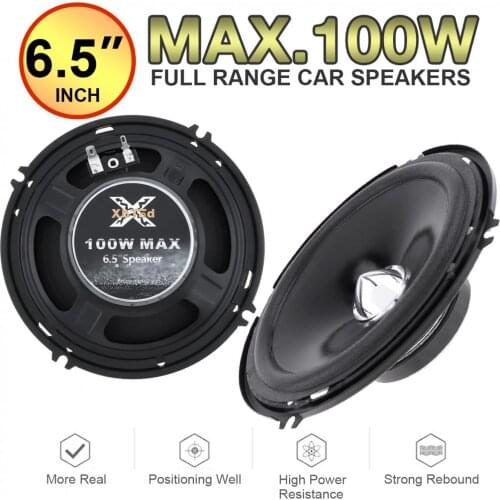 2pcs 6.5 Inch 100W Car Audio Speaker Universal Heavy Mid-bass Ultra-thin Modified Speaker Non-destructive Installation