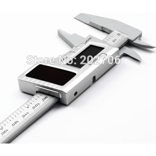150MM/6" Solar Digital Caliper Solar Energy Electronic Vernier Caliper 0-150mm Solar Plastic Vernier Caliper