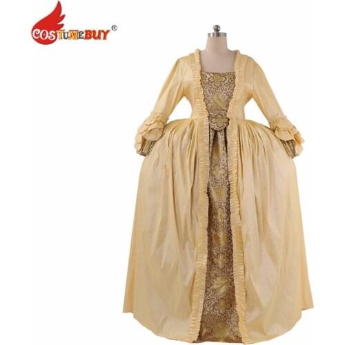 Costumebuy 18th Regency Queen Versailles Antoinette Baroque Rococo Gown Civil war Victorian Royal Women Ball Gown Belle Dress