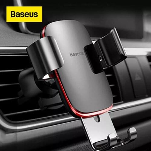 Baseus Air Outlet Phone Holder In Car Auto-locked Gravity Car Holder Universal Phone Holder Stand Mount For iPhone 11 Pro X Xs 7