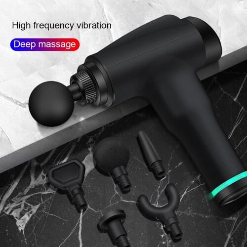 6 Gears Fascia Gun Strong Therapy Electric Massager Muscle Massage Body Slimming Relax Relieve Muscle Fatigue Pain Tools