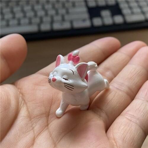 Disney 24piece 4cm The Cats Adventures Marie cat figure toys cute marie cat microlandschaft figures collection toys