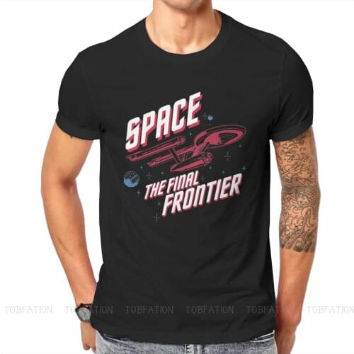 Frontier Sketch Casual TShirt Star Trek Trekkers TOS Space Film Streetwear Casual T Shirt Men Short Sleeve Special Gift Clothes