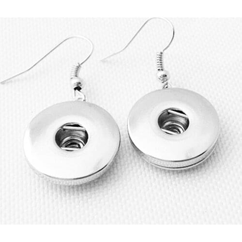 Good Quality Silver-plated Snap Button Earring (fit 18mm 20mm Snaps) Ns002