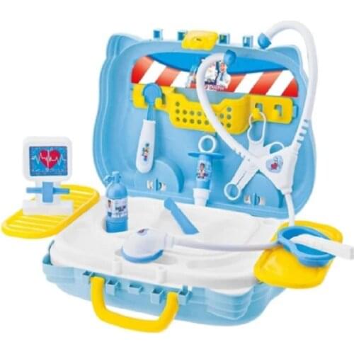 Toy Bag Doctor Set Girls Male Doctor Toy Set Educational Blue Pink Colors Gift Profession Toys