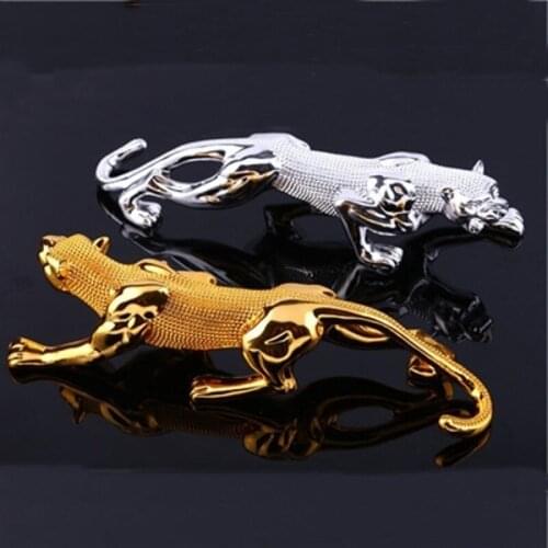 EXQUISITE LEOPARD MINIATURE HAND RESIN & RHINESTONE PANTHER FIGURINE ANIMAL ADORNMENT GIFT & CRAFT JEWELRY ACCESSORIES L3178
