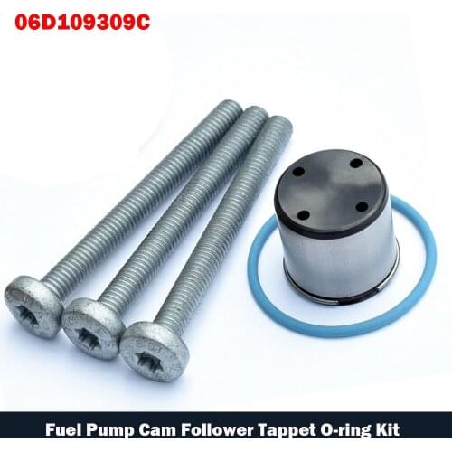For Adui VW Golf 2.0T FSI GTI 2.0 FSI 2.0 TFSII Fuel Pump Cam Follower Tappet O-ring Kit 06D109309C 06854019280 Car accessories