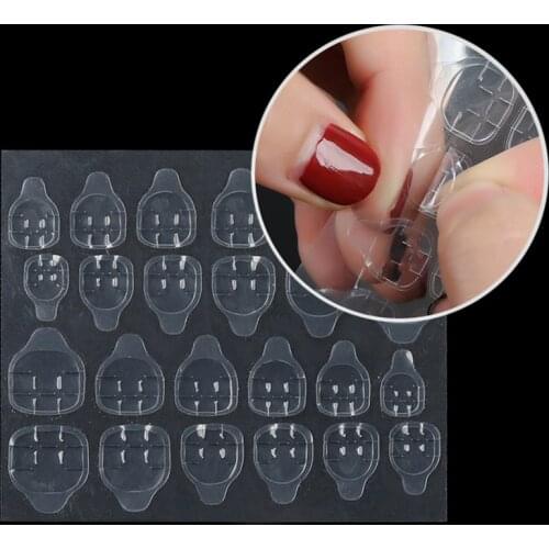 24PCS/Set Nail Glue Patch Double Side Adhesive Gel Super Sticky Transparent Portable Patch For False Nails Art Decoration Tools