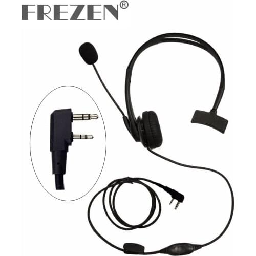 Overhead Earpiece Headset Swivel Boom Microphone Noise Cancelling For Kenwood Walkie Talkie For Baofeng UV-5R WOUXUN Ham Radio