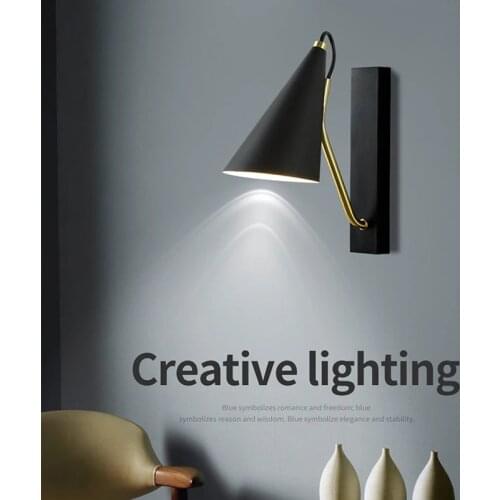 E27 Nordic Wall Lamp Creative Wall Sconce Modern Simple Wall Light BedroomWall Lamps For Living Room Decoration Lighting