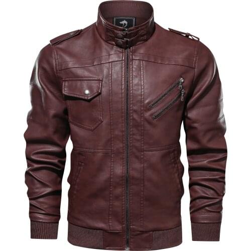 2020 New Mens Leather Jackets Autumn Casual Motorcycle PU Jacket Biker Leather Coats Brand Clothing EU Size SA722