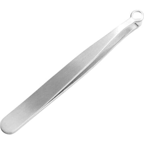 2021 New Universal Nose Hair Trimming Tweezers Stainless Steel Round Tip Eyebrow Clippers