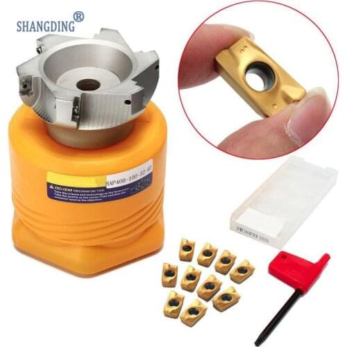 Wholesale Price BAP 400R-100-32-6F Lathe Tool Milling Cutter +10 APMT1604PDER Blades + T15 Wrench 100mm Brand New