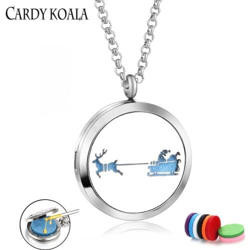 Aromatherapy Essential Oil Pendant 316L Stainless Steel Necklace Diffuse Fragrance Openable Pendant Jewelry
