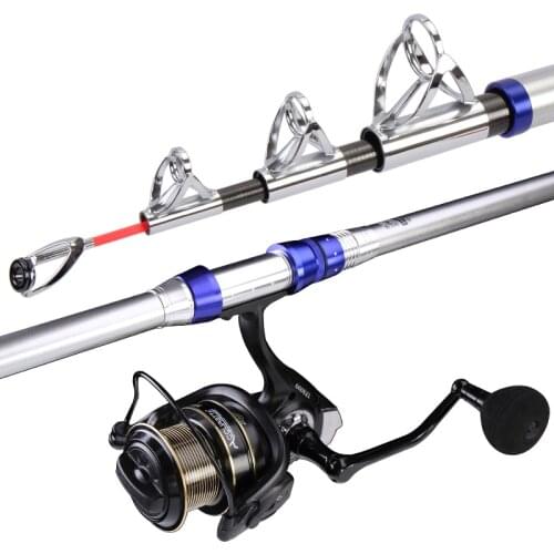 Carbon 2.1M -4.5M Spinning Fishing Rod M Power Telescopic Rock Fishing Peche Carp Feeder Canne De Pesca Wedkarstwo Olta Anchor