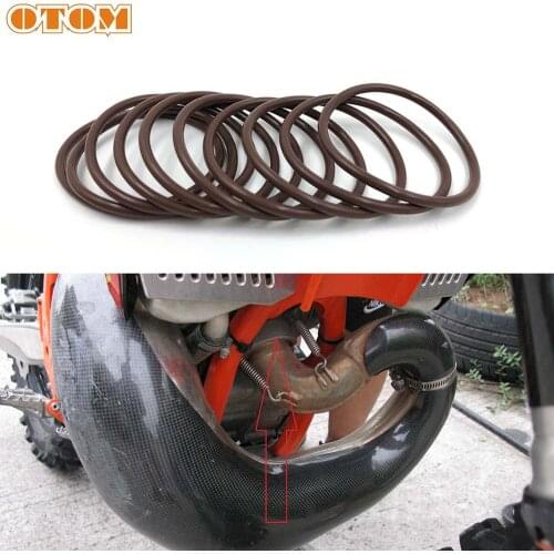 OTOM Pack of 10 Universal Motorcycle Exhaust Manifold Gasket Seal For KTM EXC HUSQVARNA Gas Gas Sherco Beta O-ring Exhaust Pipe