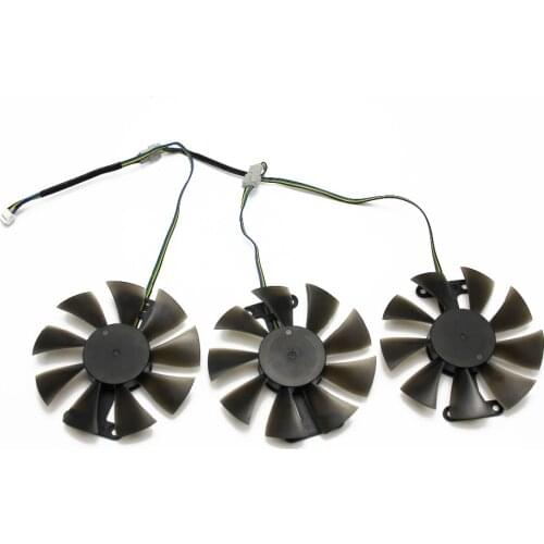 3pcs/set Geforce GTX 980ti GPU Cooler fan For ZOTAC GeForce GTX 980TI 6gd5 GTX980 Ti Graphics Card cooling Fan