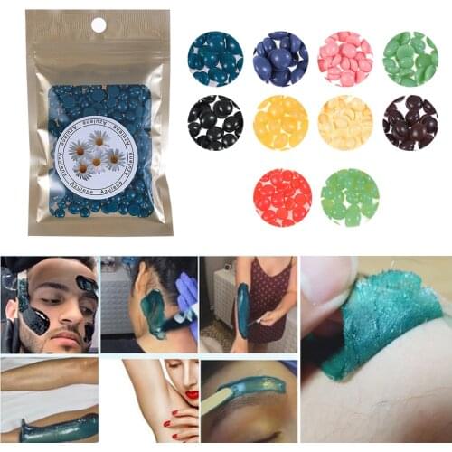 25g Hot Film Doll Wax Bead Hair Removal Wax For Depilation Paper-Free Depilatory Painless Removing Film Hard Whole Body Wax Bean