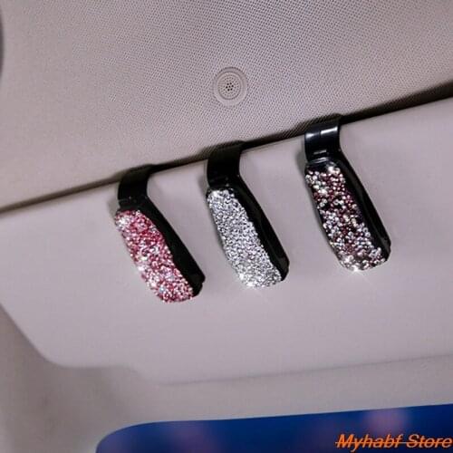 2pcs Car Eyeglass Holder for Glasses Card Ticket Holder Storage Clip Car Sunglasses Sun Visor Glasses Clip Auto Interior Decor