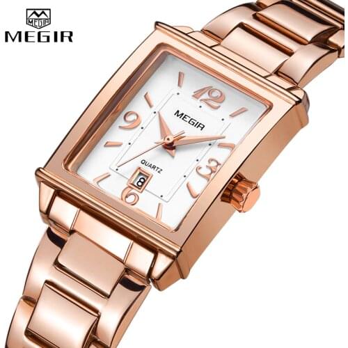 Relogio Feminino MEGIR Ladies Watches Luxury Rose Gold Women Bracelet Watch for Reloj Mujer 2021 Fashion Girl Quartz Wristwatch