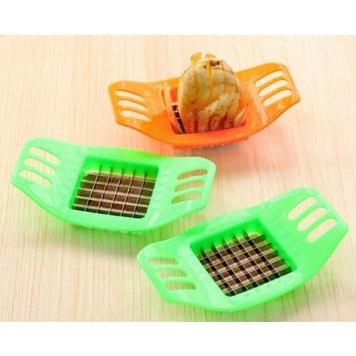 1PC New PVC + Stainless Steel French Fry Fries Cutter Peeler Potato Chip Vegetable Slicer Cooking Tools KX 307