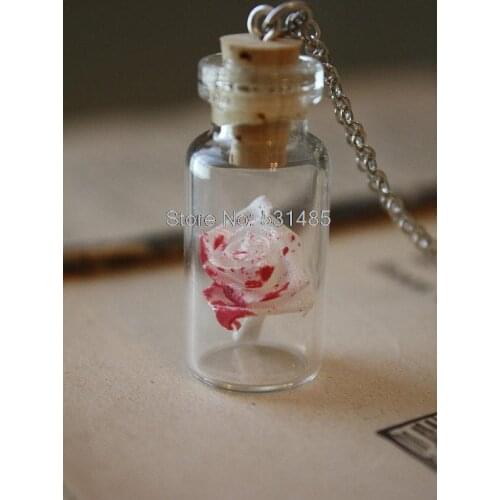 12pcs/lot Alice in Wonderland Necklace Painting the Roses Red