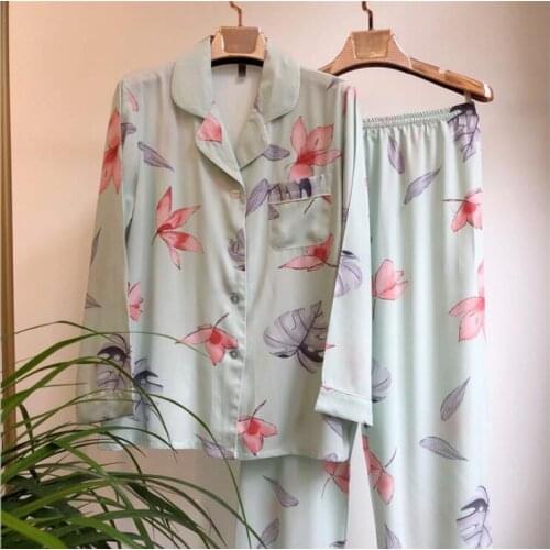 2020 Womens Pajamas Set Sleepwear Long Sleeve Pajamas set home clothes for women sleeping shirt Home wear