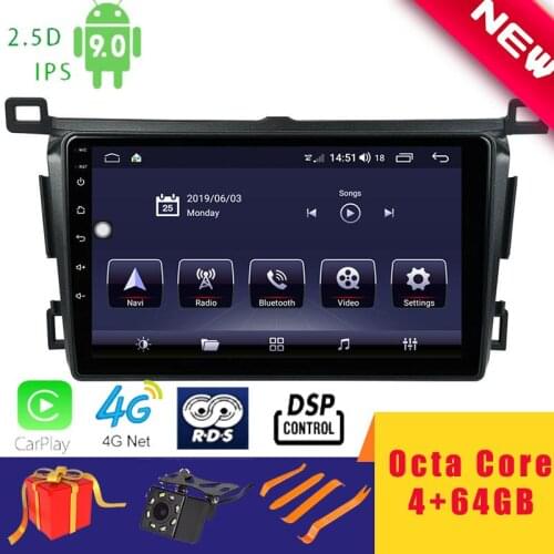 9" Android 10.0 Car Multimedia Player GPS Stereo for Toyota RAV4 2007-11 Navigation Head Unit Octa Core DSP 2.5D+IPS 4G Carplay