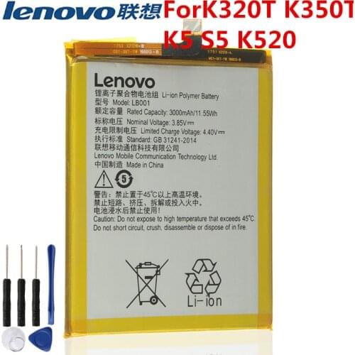 Battery LB001 3000mAh For Lenovo K320T K 320T Bateria