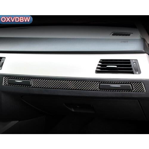 Car Interior Accessories Carbon Fiber Decal Sticker Copilot Water Cup Holder Panel Cover For BMW E90 E92 E93 3 series LHD RHD