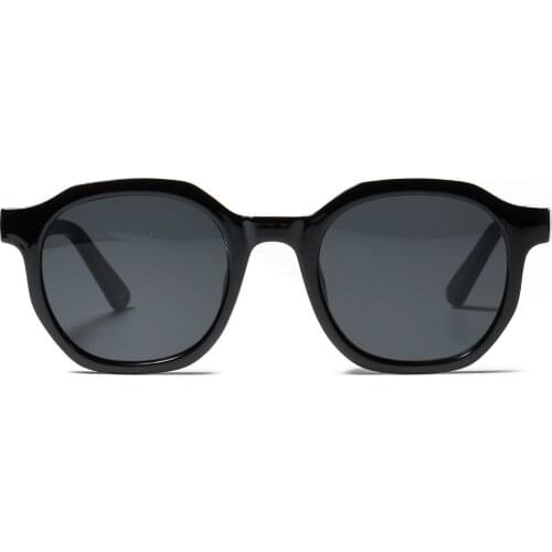 Black Retro casual European and American round frame trend Sunglasses