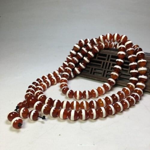 Buddha rosary 108pieces red agate 8MM round bracelet /NECKLACE wholesale for xmas gift beads