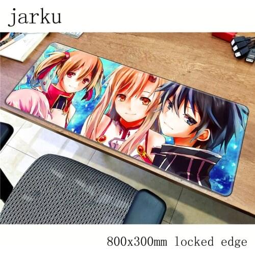 Sword Art Online mousepad gamer 800x300X3MM gaming mouse pad large Cartoon notebook pc accessories laptop padmouse ergonomic mat