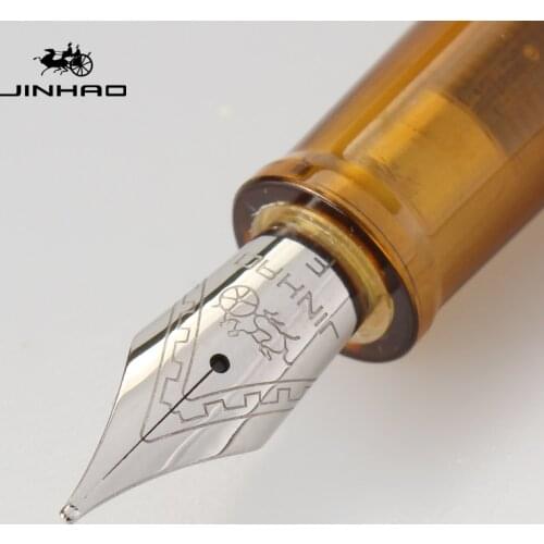 Jinhao992 Transparent Fountain Pen Luxury Ink Pen Student Pluma Fuente Stylo Plume Pluma Tinta Stationery Supplies Writing Gift
