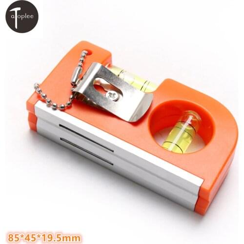 1PCS Mini Key Chain Level With Magnet V Stripe 85*45*19.5mm For Woodworking Tools Level Machinery Instrument Tool