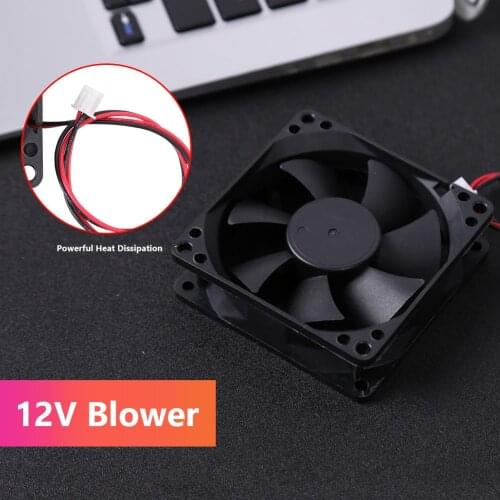 Desktop PC Case Cooling Fan DC 12V 80x80x25mm 2 Pin Cooler Cooling Fan Computer PC Cooler Exhaust Blower Black