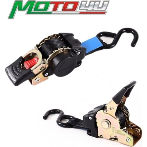 New A single hook Motorcycle Auto Retractable Ratchet Tie Down Starp