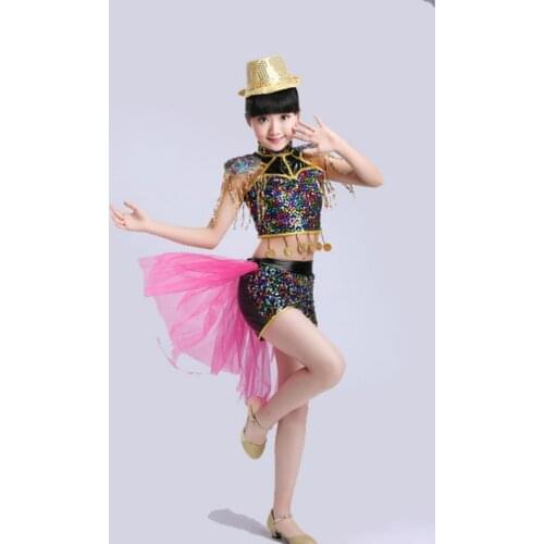 New style childrens day performance clothing dance sequin children fashion street dance stage performance clothing