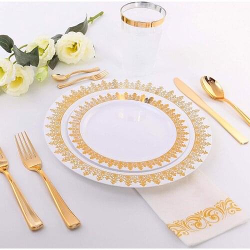 Disposable Plastic Plate Thickened Western Restaurant Birthday And Christmas Party Supplies Household Cake Plate Dinner Plate