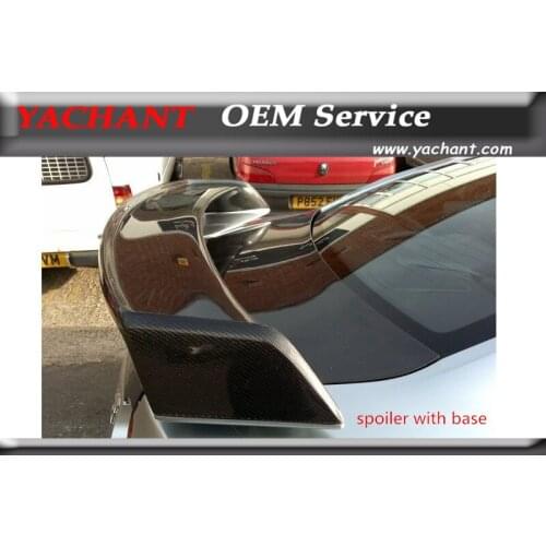 Cat-Styling Full FRP Fiber Glass Rear Trunk Spoiler w/ Base Fit For 2008-2015 R35 GTR CBA DBA Mines Style Rear Spoiler with Base