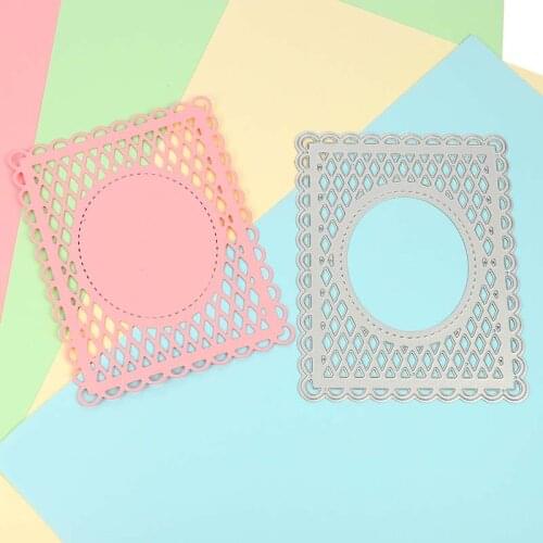 Hollow Square Mirror Frame Metal Steel Cutting Dies Stencil For Scrapbooking Card Making New Embossing Die Cut Template