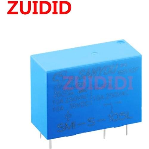 Relay SMI-S-105L SMI-05VDC-SL-C HRMH-S-DC5V-C 5PINS 112L 124L 105LM 112LM 124LM 5V 12V 10A 5pin SMI HRMH
