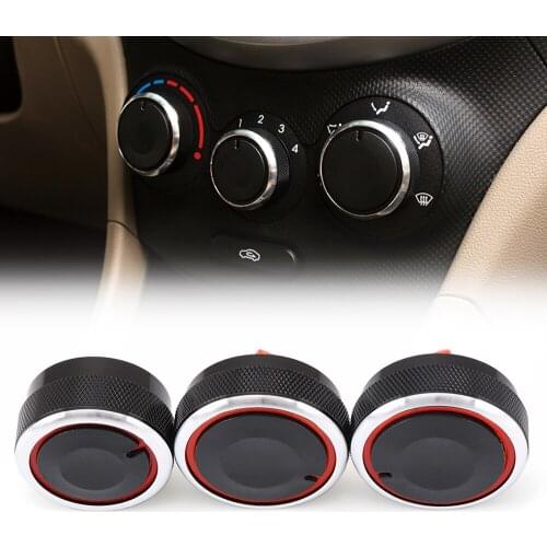 For Hyundai Verna Car AC Knob Switch Knob Aluminum Alloy Air Conditioning Heat Control Aluminum Alloy Interior Car Styling