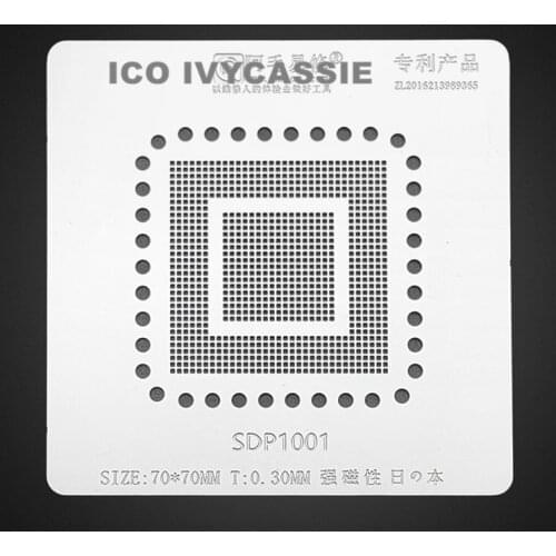 SDP1001 BGA Stencil For Samsung LCD Screen Board IC Chip Reballing Pins Solder Tin Plant Net Amaoe Square Hole Heating Steel Mes