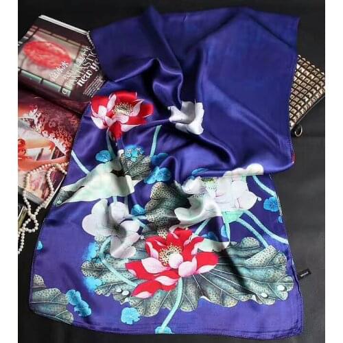 [SLKSCF] 180X55CM Fashion georgette silk pashmina design silk scarf real silk scarves China Silk World