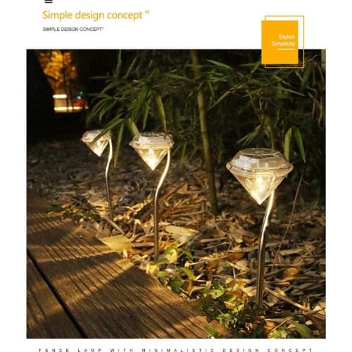 Solar Diamond Light Led Lawn Light Outdoor Rainproof Garden Light Lawn Light Villa Garden Landscape Street Light