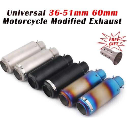 51 60mm Universal Motorcycle SC Racing Project Exhaust Escape Modified Scooter Muffler For Z900 R6 CBR1000RR S1000RR Z1000 MT09