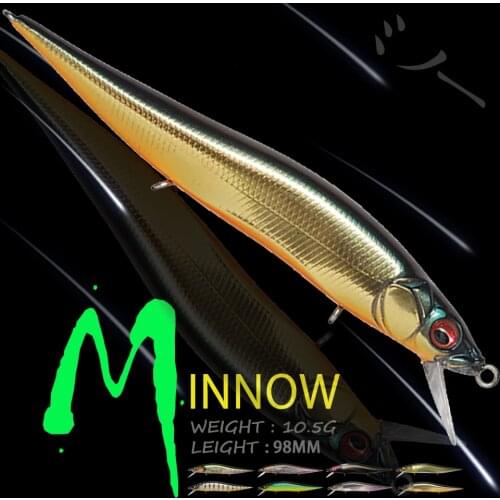 WALK FISH 98MM 10.5G Minnow Fishing Lure 3D Eyes Hard Artificial Baits Suspend Wobblers Fishing Baits Pencil Carp Fishing Tackle