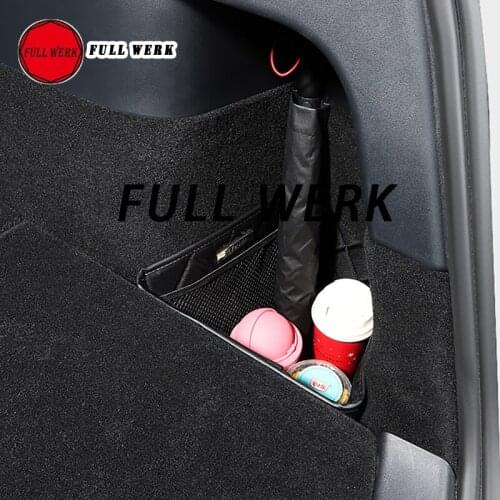 1 Pair Car Rear Trunk Side Storage Bag Organizer Pocket Holder for Tesla Model Y Interior Accessories