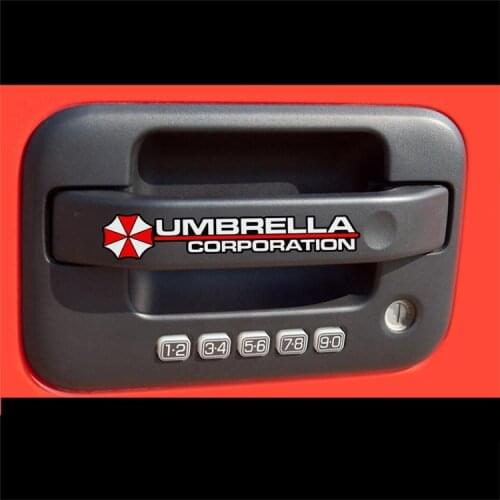 1pair Car Styling and Decals Auto Door Handle Decorate Sticker Tape Applique for Protective Umbrella Corporation